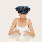 Shower Cap for Women Men Shower Hat Waterproof-Double Layer-Reusable Elastic - Image 7