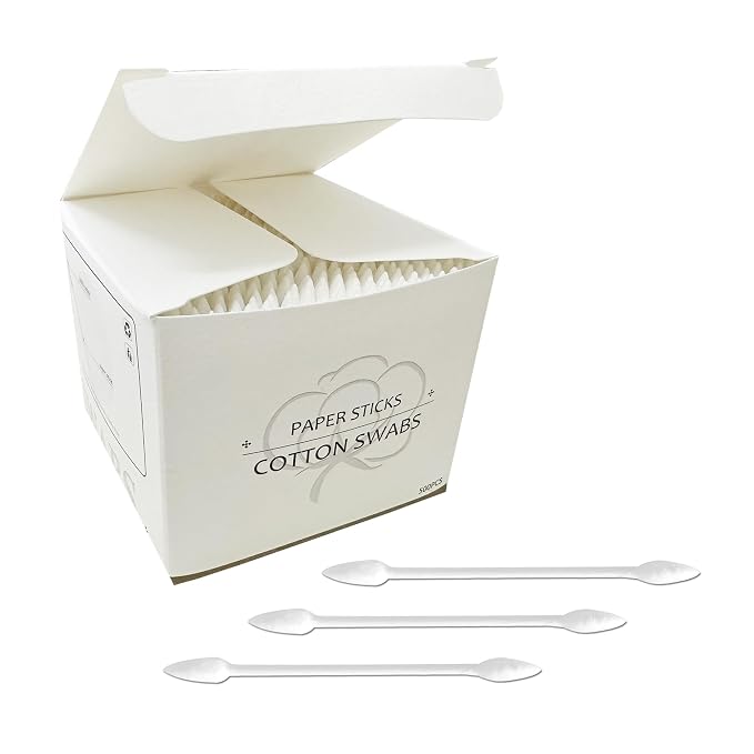 Pointed Tip Cotton Swabs, Double Precision Tips by SUIZWMOU