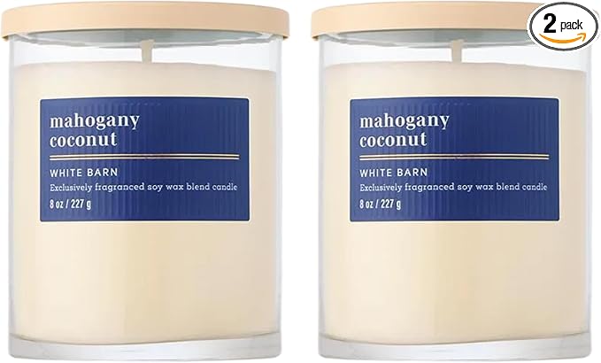 Bath & Body Works Single Wick Candle, Mahogany Coconut Candle, Long-Lasting by BathBodyWorks