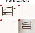 Towel Warmer with Built-in Timer Bathroom Wall Mounted Bath Towel Heater - Image 8
