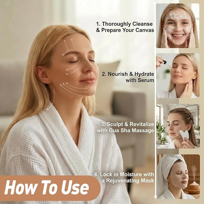 Gua Sha Facial Tools Set, Stainless Steel Guasha Tool - Image 3