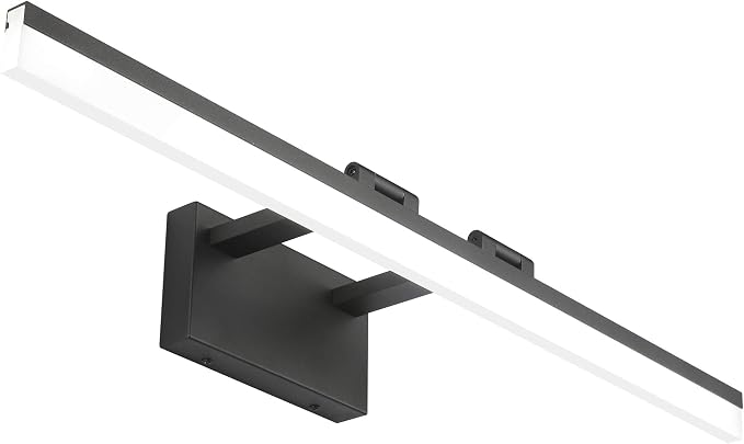 SOLFART Black Modern Bathroom Lights Over Mirror 31.5 inch Vanity Lighting Wall by SOLFART