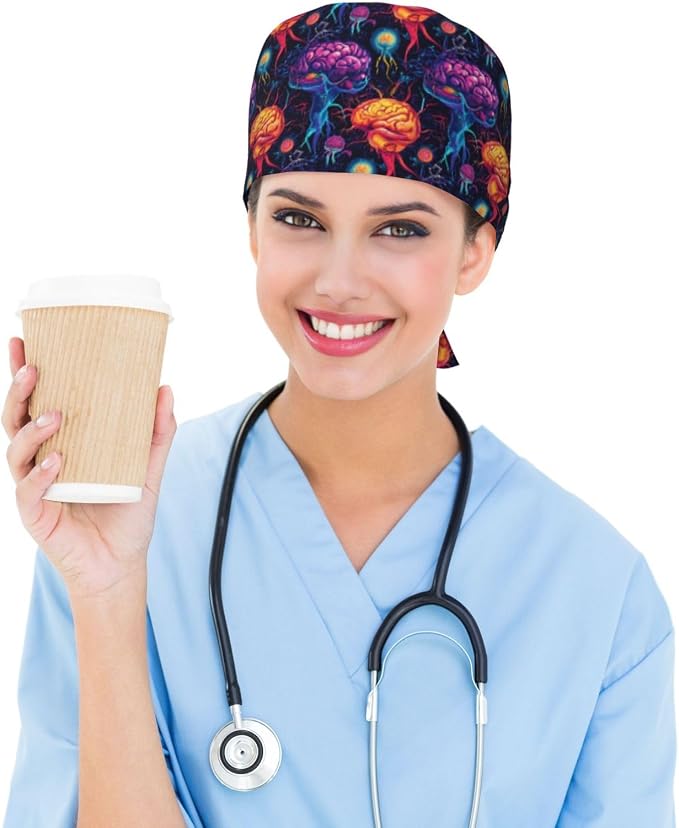 Alligator Ice Cream Working Cap, Scrub Cap - Image 6