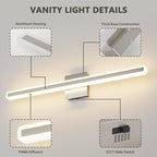 JUSHENG Brushed Nickel Vanity Lights - Image 5