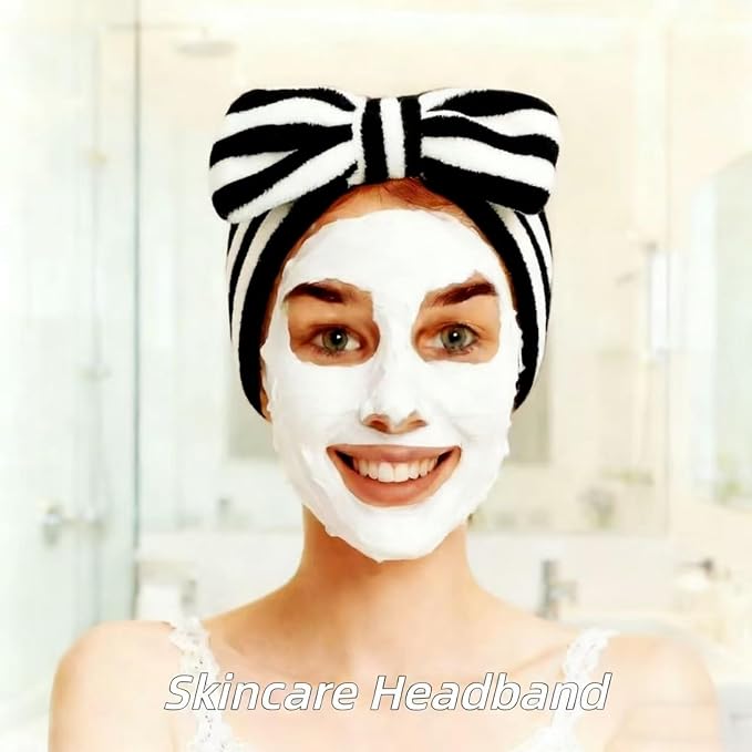 7 Pcs Spa Set, Facial Headband and Wristband Set, Skincare Accessories - Image 3