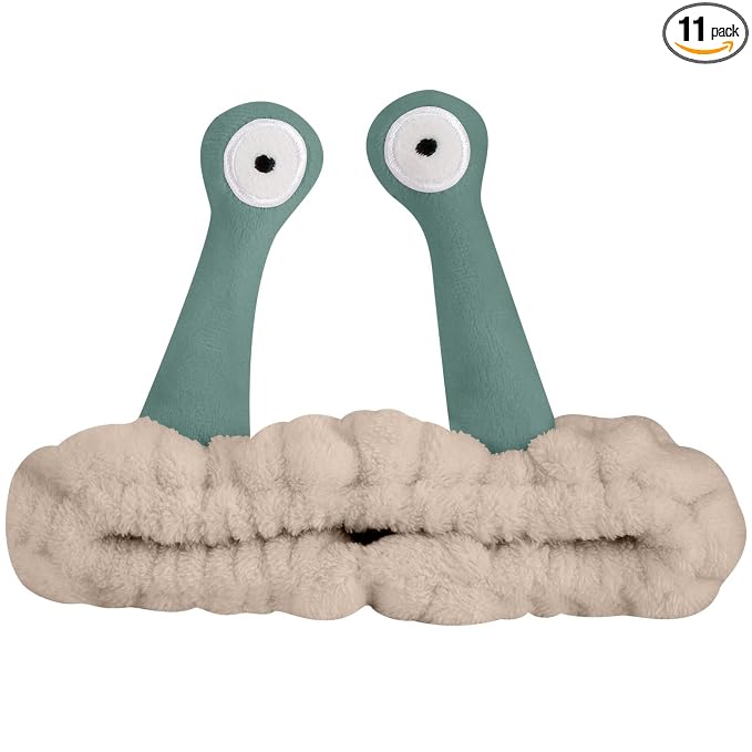 Jowmoy Cute khaki Snail Headband, Wash Face by Jowmoy