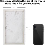 WORHE Italy Marble Vanity Tray for Jewelry, Towel Natural Modern Decorative - Image 3