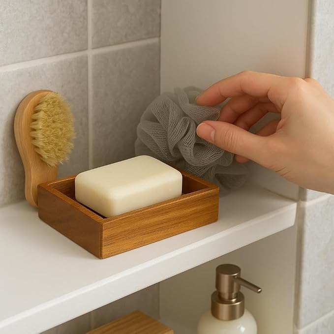 Creative Home 63068 Acacia Bath Rectangular Soap Dish, Soap Tray - Image 8
