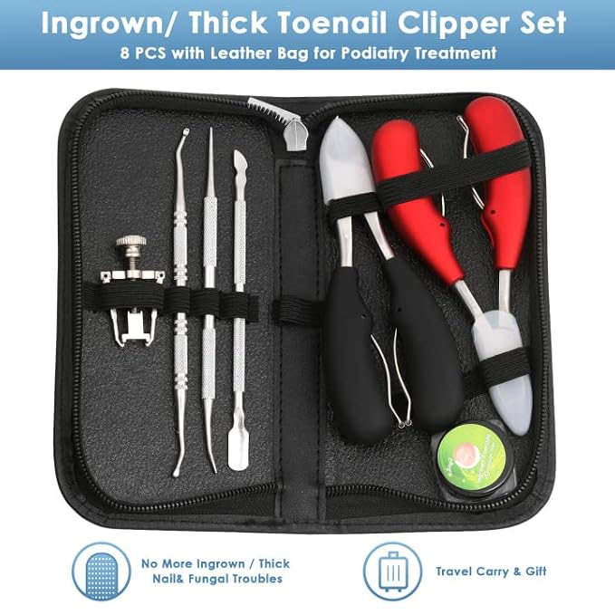 Modacraft 8 PCS Podiatrist Toenail Clippers, Professional Heavy Duty Ingrown & - Image 7