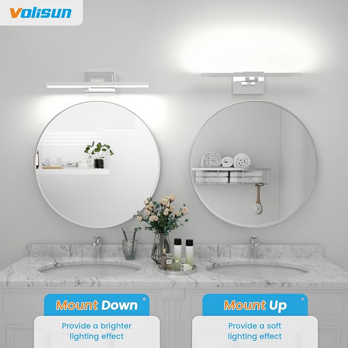 VOLISUN Modern Bathroom Vanity Light 24 inch, 14W Dimmable 5CCT Led Bathroom - Image 7
