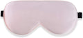 Alaska Bear Natural Silk Sleep Eye Mask Pink, Back Black by ALASKABEAR