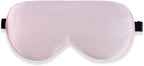 Alaska Bear Natural Silk Sleep Eye Mask Pink, Back Black by ALASKABEAR