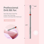 MelodySusie Cuticle Clean Nail Drill Bit, Professional Safety Carbide Under - Image 3