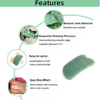 Facial Gua Sha Tool for Chin Massage Tool Natural Jade Stone Gua Sha Board for - Image 2