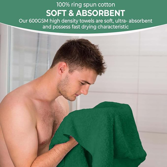 KAHAF COLLECTION 6 Pack Bath Towels Set 100% Ring Spun Cotton, Lightweight - Image 4