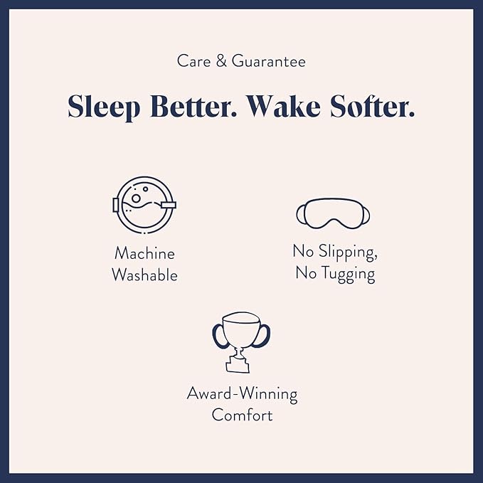 Brooklinen Silk Eye Mask for Sleeping – Ivory, 100% Mulberry Silk Sleep Mask - Image 4