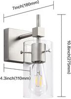SOLFART 1 Light Vintage Vanity Light Brushed Nickel Bathroom Light Fixture Over - Image 4