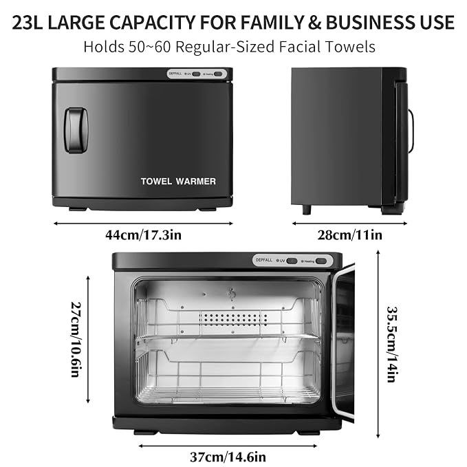 Hot Towel Warmer, Professional 23L Large Capacity Hot Towel Cabinet, 2-in-1 Spa - Image 6