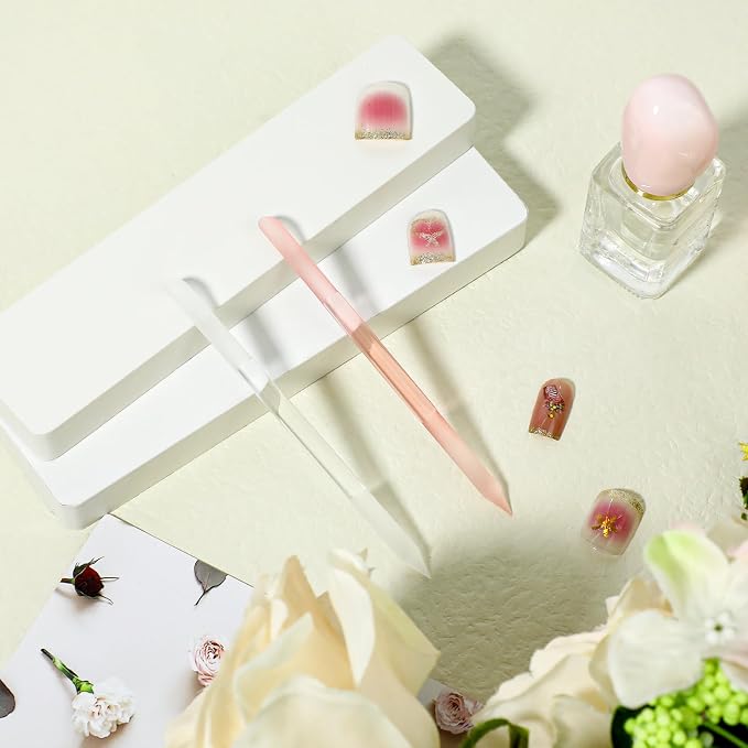 Glass Cuticle Pusher Set of 2 Manicure Sticks - Image 4