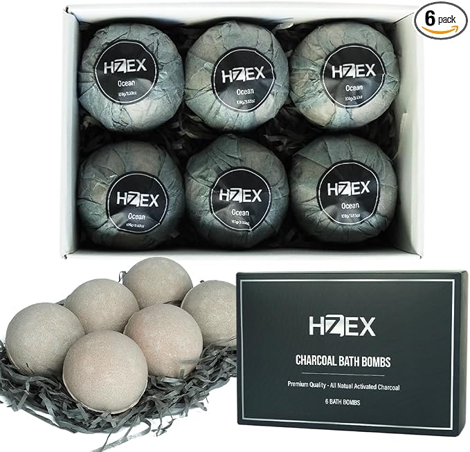 HZEX Charcoal Activated Bath Bombs by HZEX
