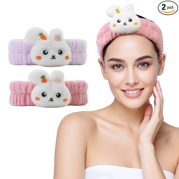 Kawaii Spa Headbands for Women Girls by FLYINGMAGE