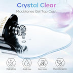 modelones Gel Top Coat, 15ml No Wipe Gel Nail Polish High Gloss Top Coat Shiny - Image 2