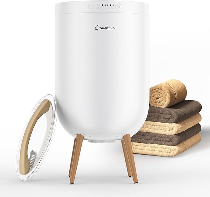 Towel Warmer Luxury Heated Bucket – Bluetooth Speaker, Ambient Light & Auto by Unknown