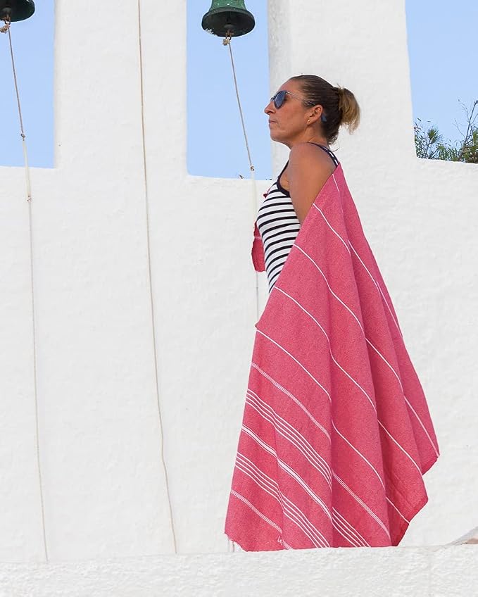 LeStoff Turkish Beach Towel 100% Organic Cotton Prewashed 38"x71" Soft Highly - Image 4