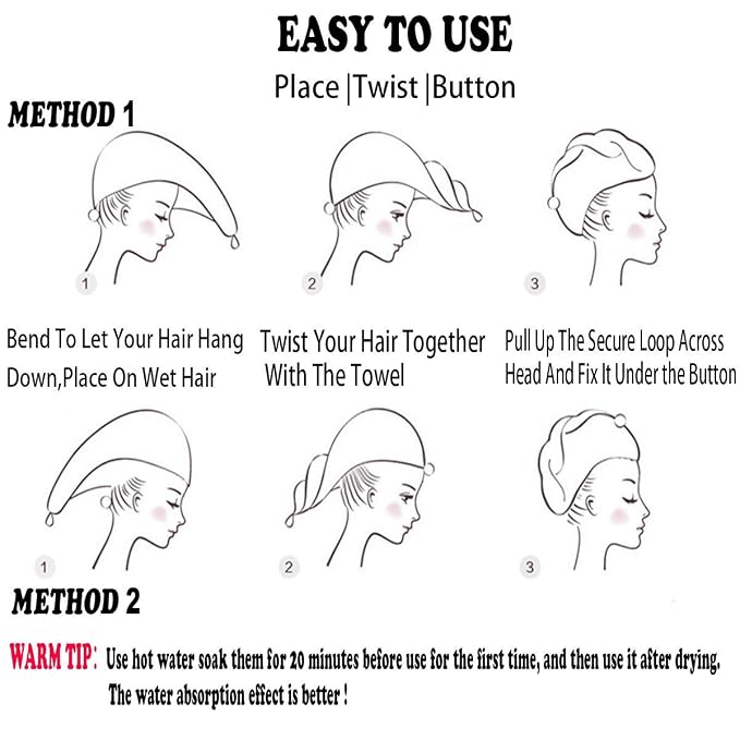 ELLEWIN Microfiber Hair Towel Wrap - Image 5