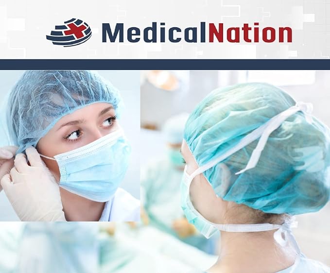 Medical Nation 21" Disposable Bouffant Caps | Pack of 100, Non-Pleated Head - Image 8