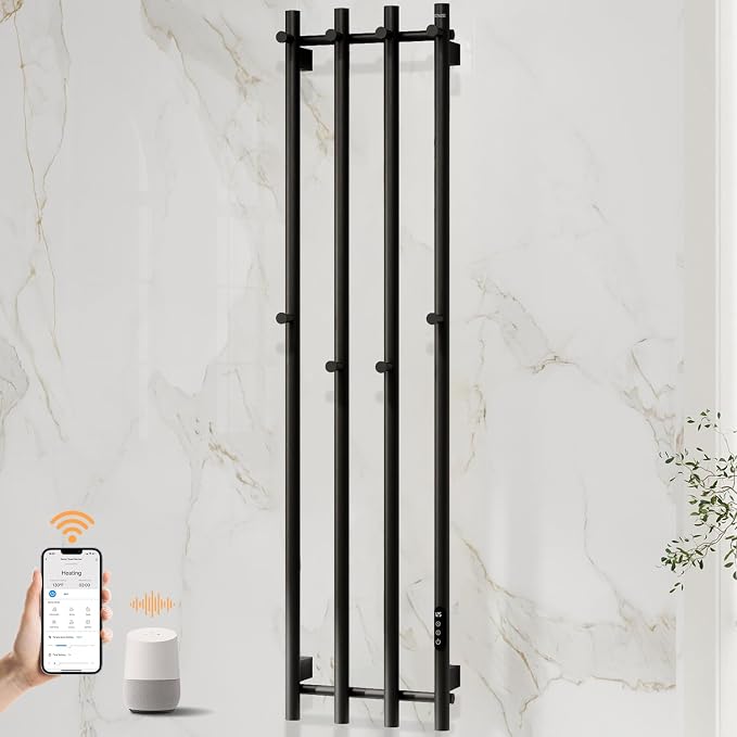 ENZE Smart Heated Towel Rack, Wall Mounted Electric Towel Warmer 300W by ENZESMART