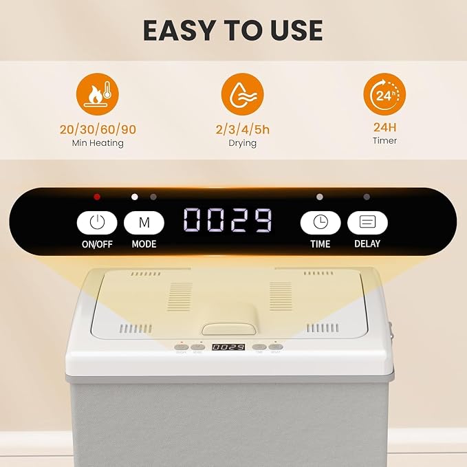 Electactic Towel Warmer for Bathroom, 35L Foldable Hot Towel Warmer Bucket - Image 2