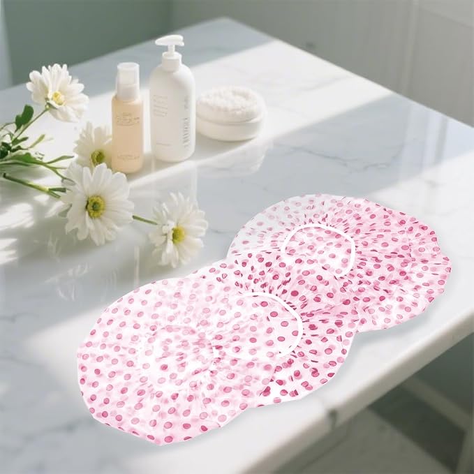 18 Pack Shower Caps for Women, Waterproof Reusable & Disposable Adjustable Bath - Image 4