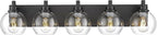 Bathroom Light Fixtures, 5 Light Matte Black Vanity Light, 32 Inch Modern Wall by Metwet