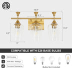 Bathroom Light Fixtures, Brushed Gold Vanity Lights - Image 5