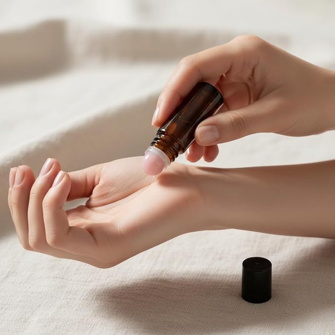 30ml Amber Glass Roll On Bottle - Image 3