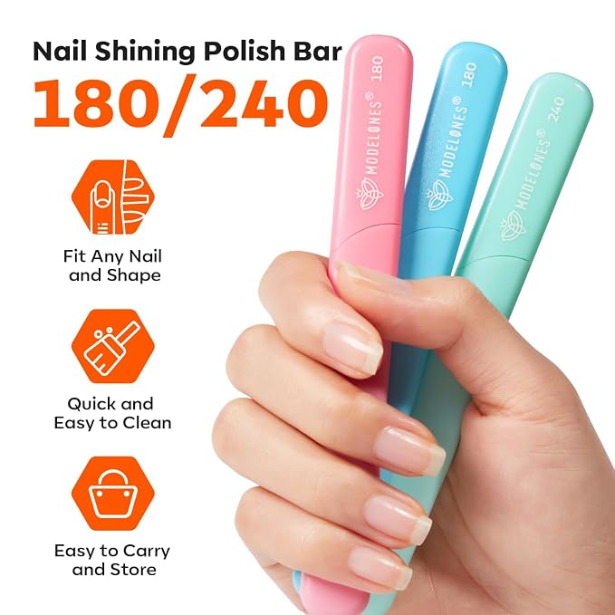 Modelones Glass Nail Files, Double-Sided Reusable Sandblasted Fingernail - Image 5