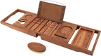 VaeFae Premium Teak Bathtub Tray, Expandable Wooden Bath Tray by VaeFaeDirect