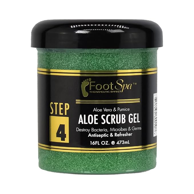 FOOT SPA - Exfoliating Scrub Gel, 16 Oz - Manicure, Pedicure and Body by FootSpa
