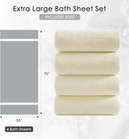 4 Piece Extra Large Bath Towel 35"x70" Oversized Bath Sheet Bath Towel Set - Image 5