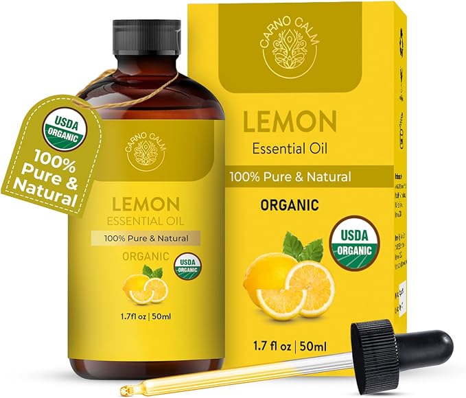 Lemon Essential Oil | USDA Certified Organic Lemon Oil by CarnoCalm