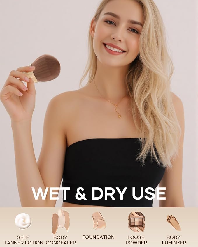 Extra Large Body Makeup Brush For Self Tanner, 3 Inch Width Self Tanning Blend - Image 2