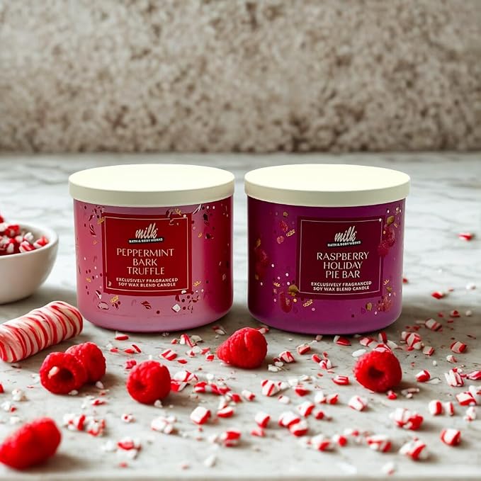 Bath & Body Works Milk BAR Collection Holiday Dessert Scents 3-Wick Scented - Image 2