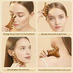 4-in-1 Natural Sandalwood Gua Sha Massage Tool - Image 4