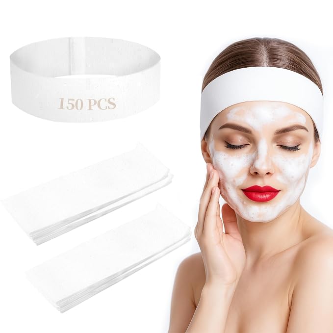 Yofuly 150PCS Disposable Facial Headbands by Yofuly
