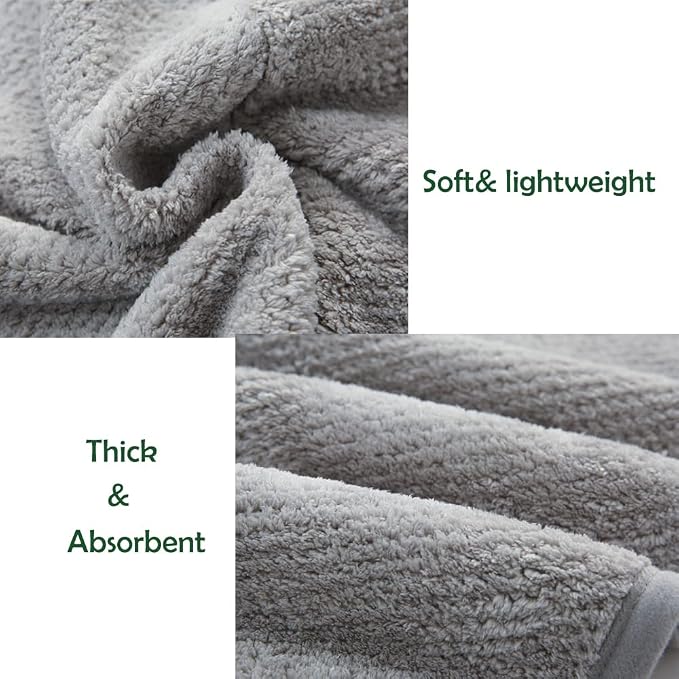 M-bestl 2 Pack Hair Towel Wrap, Absobent Hair Drying Towel - Image 4