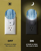 Night Lights Auto Sensor Abstract Graffiti Night Light Blue Art Painting Round - Image 6