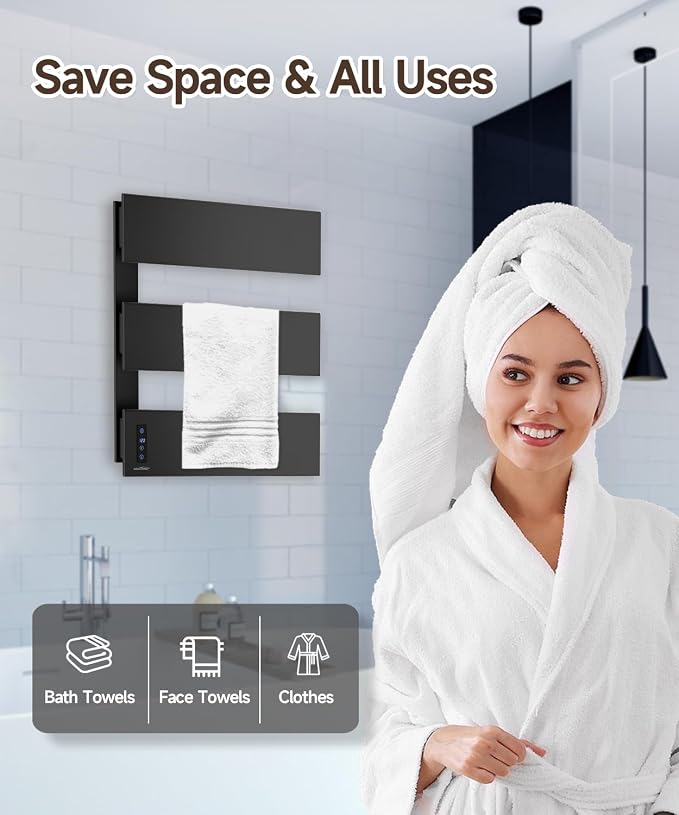 Heated Towel Racks For Bathroom, Large Towel Warmer Rack - Image 6
