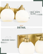 Bathroom Light Fixtures, 4 Light Brushed Gold Vanity Light, 26 Inch Modern Wall - Image 3