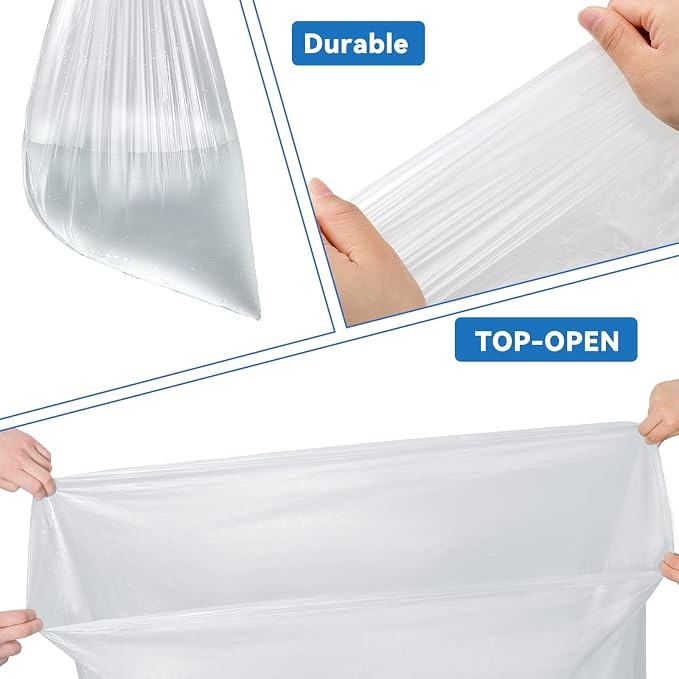 Teling 60 Pcs 60 Pcs Disposable Sauna Blanket Liners, 47x83 Inch Plastic Sheets - Image 5